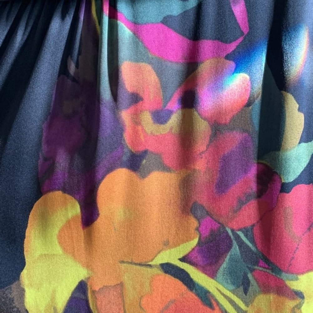 Banana Republic Black Maxi Dress with Multicolor Floral Design - Picture 5 of 16